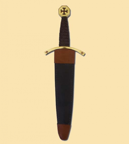 Templer Dolch mit Lederscheide